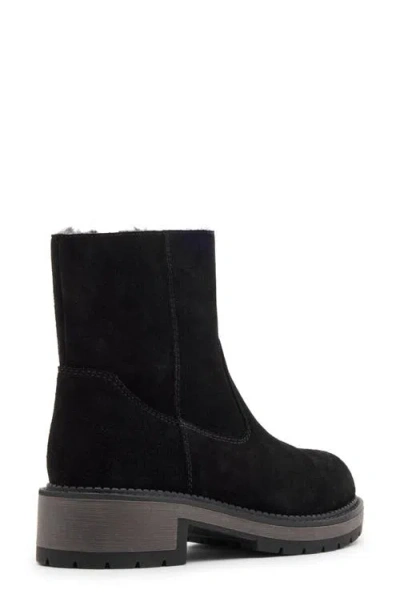 Blondo Nikkie Waterproof Suede Faux Fur Lined Boot In Black