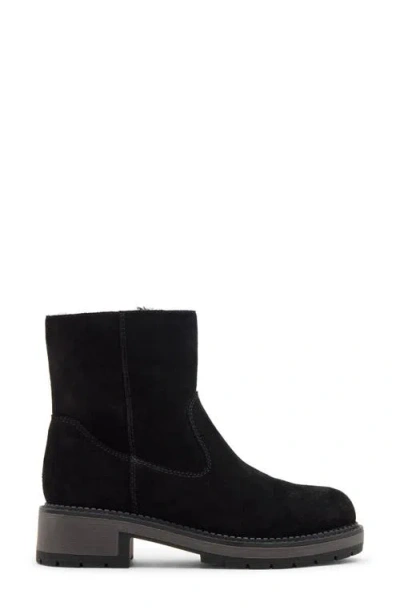 Blondo Nikkie Waterproof Suede Faux Fur Lined Boot In Black