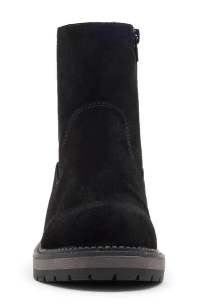Blondo Nikkie Waterproof Suede Faux Fur Lined Boot In Black