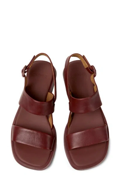 Camper Dana Sandal In Burgundy