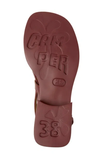 Camper Dana Sandal In Burgundy