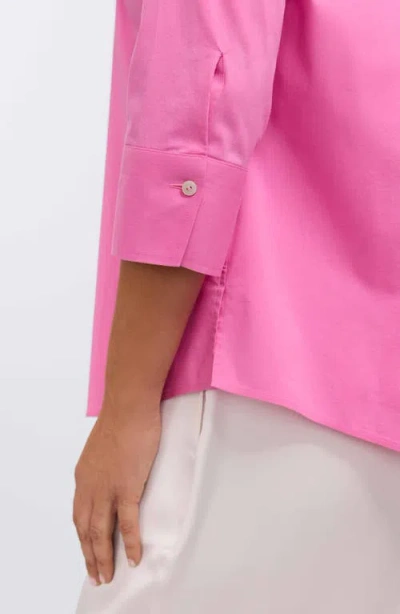Foxcroft Mary Non-iron Stretch Cotton Button-up Shirt In Pink