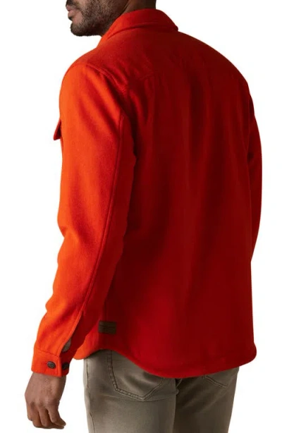 The Normal Brand Brightside Flannel Lined Workwear Jacket In Orange