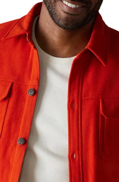 The Normal Brand Brightside Flannel Lined Workwear Jacket In Orange