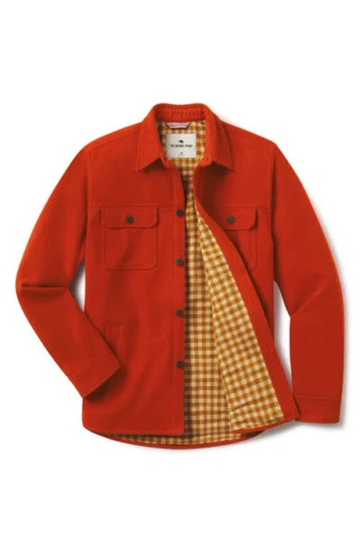 The Normal Brand Brightside Flannel Lined Workwear Jacket In Orange