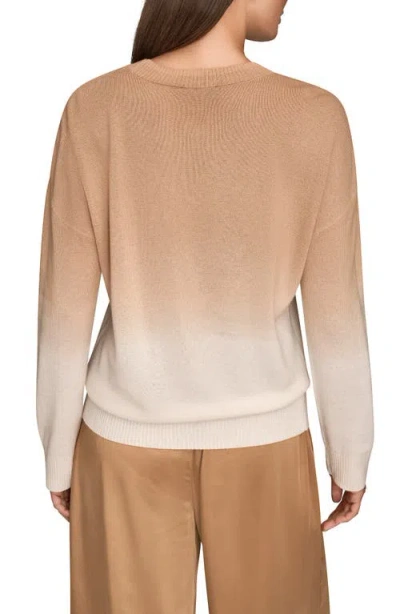 Donna Karan New York Ombré Crewneck Sweater In Brown