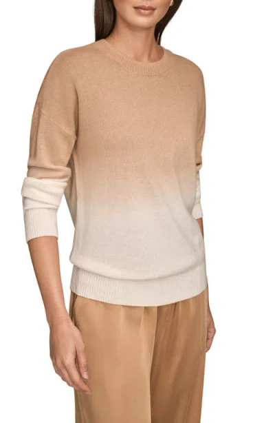 Donna Karan New York Ombré Crewneck Sweater In Brown
