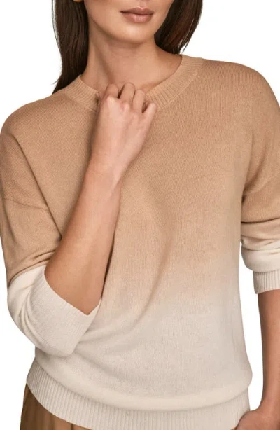 Donna Karan New York Ombré Crewneck Sweater In Brown