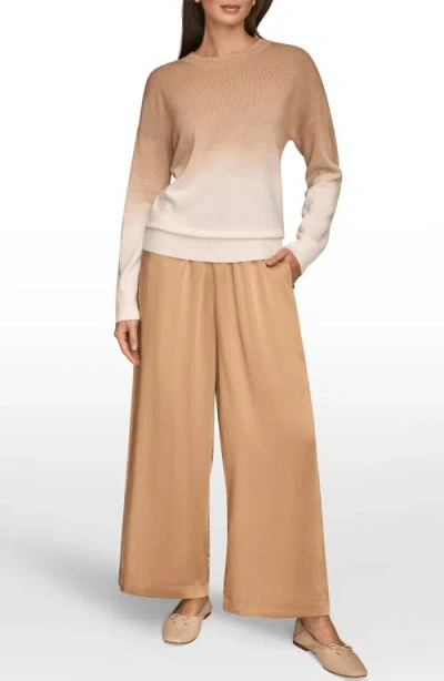 Donna Karan New York Ombré Crewneck Sweater In Brown