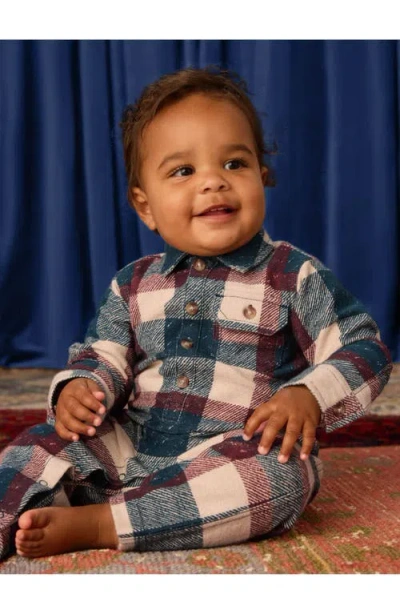 Tea Collection Collared Baby Romper In Multi