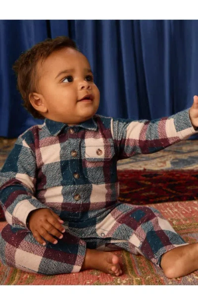 Tea Collection Collared Baby Romper In Multi