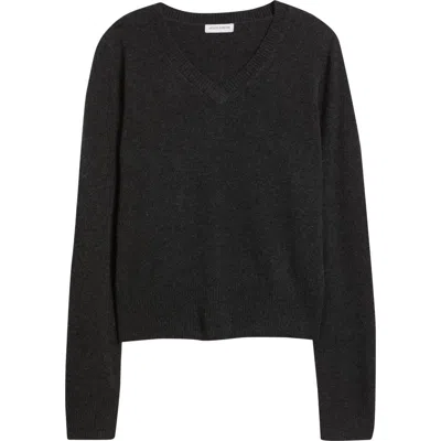 Artless Forever Tove V-neck Wool & Cashmere Sweater In Gray