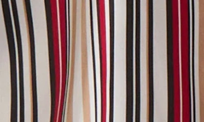 Kasper Stripe Button-up Shirt In Brown