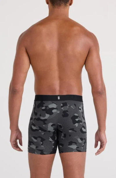 Saxx Droptemp™ Cooling Cotton Boxer Briefs In Black