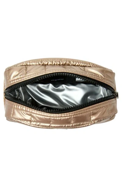 Think Royln Touch Up Zip Top Travel Pouch In Nude