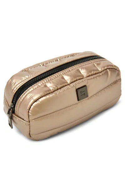 Think Royln Touch Up Zip Top Travel Pouch In Nude