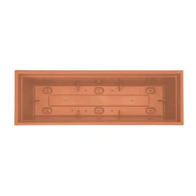 Bloem 24 Inch Dayton Window Box Planter, Coral In Brown