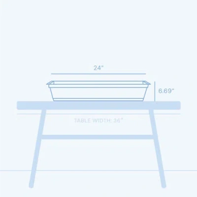 Bloem 24 Inch Dayton Window Box Planter, Coral In Brown