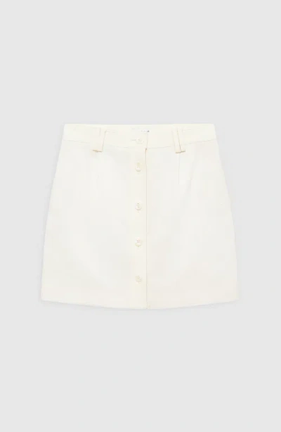 Anine Bing Zaire Mini Skirt In White