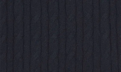 Reiss Kids' Nollaig Embroidered Nutcracker Cabled Quarter Zip Sweater In Blue