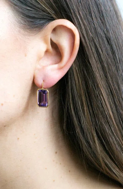 Goshwara Gossip Emerald Cut Drop Earrings In Gold