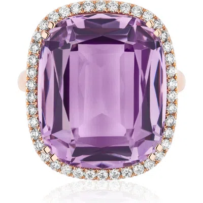 Goshwara Gossip Cushion Cut Blue Topaz & Diamond Cocktail Ring In Blue