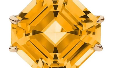 Goshwara Gossip Asscher-cut Blue Topaz Drop Earrings In Orange