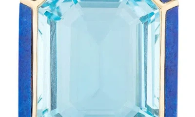 Goshwara Mélange Emerald-cut Drop Earrings In Blue