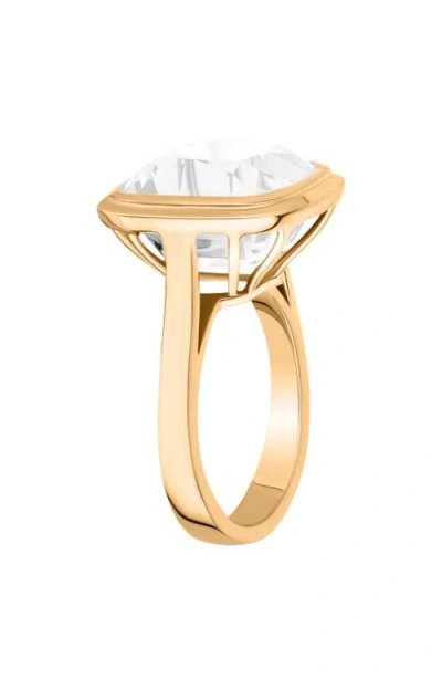 Goshwara Manhattan Cushion Cut Blue Topaz Cocktail Ring In Gold