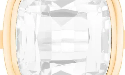 Goshwara Manhattan Cushion Cut Blue Topaz Cocktail Ring In Gold