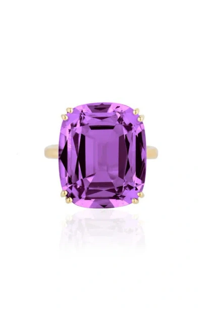 Goshwara Gossip Cushion Cut Cocktail Ring In Gold