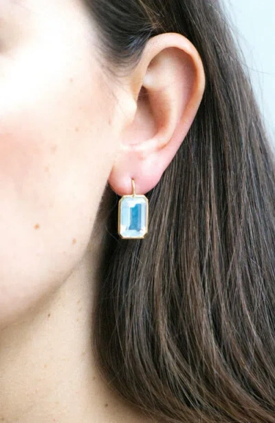 Goshwara Gossip Emerald Cut Drop Earrings In Gold