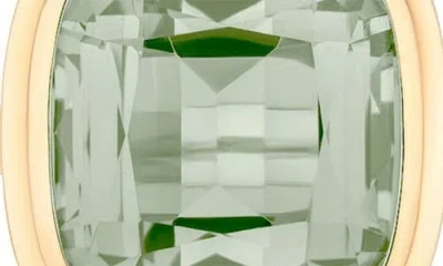 Goshwara Manhattan Cushion Cut Blue Topaz Cocktail Ring In Gold