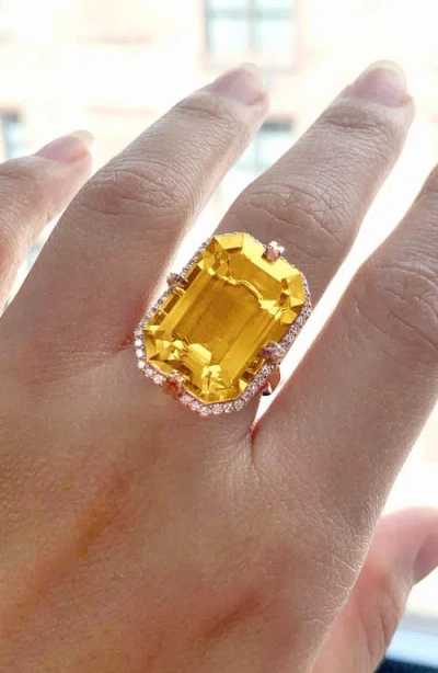 Goshwara Gossip Emerald Cut Ring In Gold