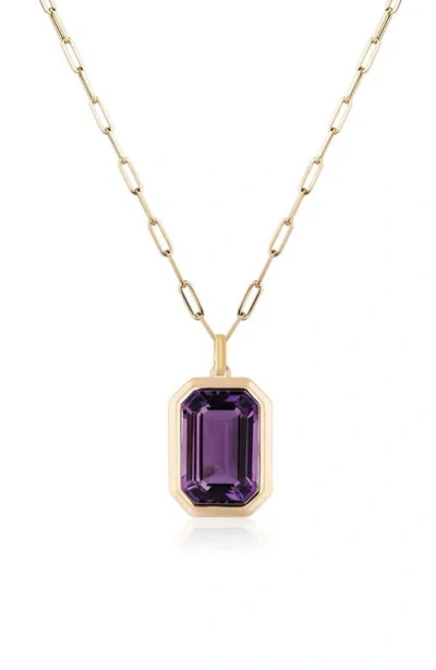 Goshwara Manhattan Pendant Necklace In Purple