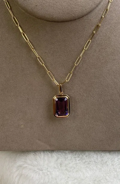 Goshwara Manhattan Pendant Necklace In Purple