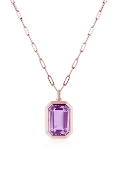 Goshwara Manhattan Pendant Necklace In Purple