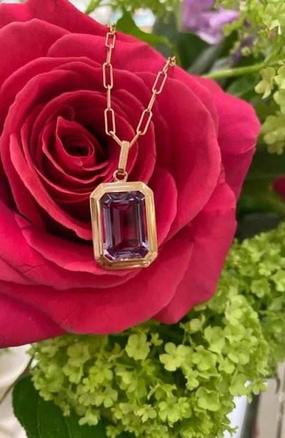 Goshwara Manhattan Pendant Necklace In Purple