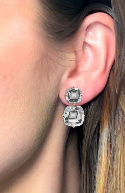 Goshwara Gossip Double Drop Earrings In Gray