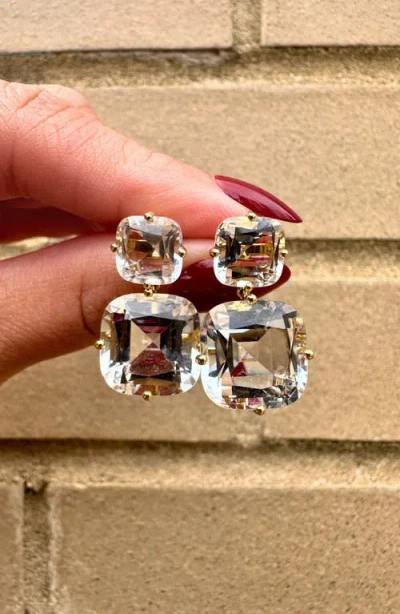 Goshwara Gossip Double Drop Earrings In Gray