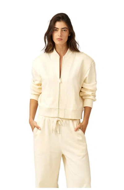 Gottex Beach Life Cozy Coast Airport Bomber Sweatshirt In Neutral