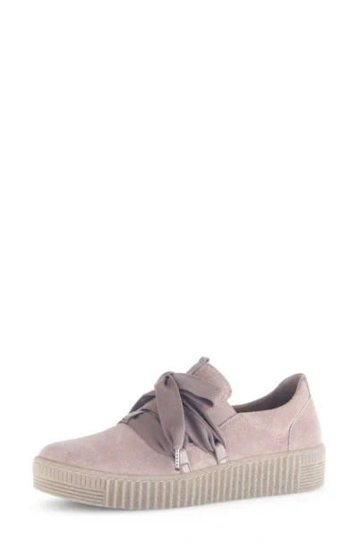 Gabor Leather Platform Sneaker In Pink