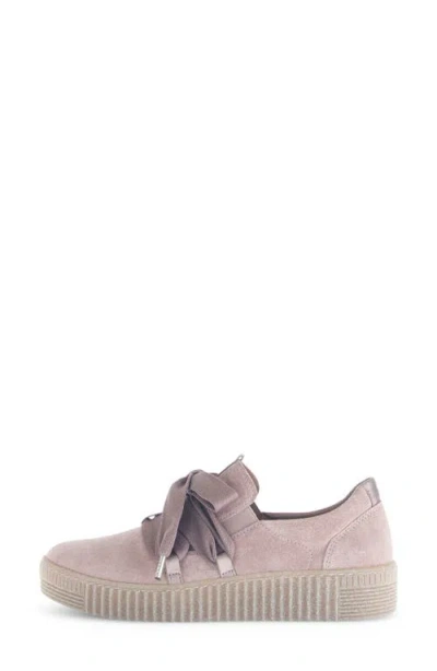 Gabor Leather Platform Sneaker In Pink