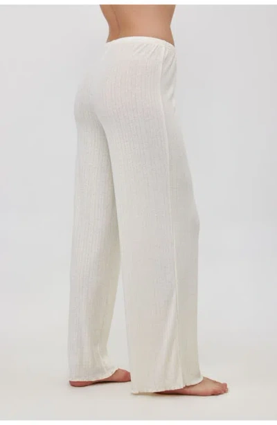 Gottex Beach Life Daydream Pointelle Loungewear Bottoms In White
