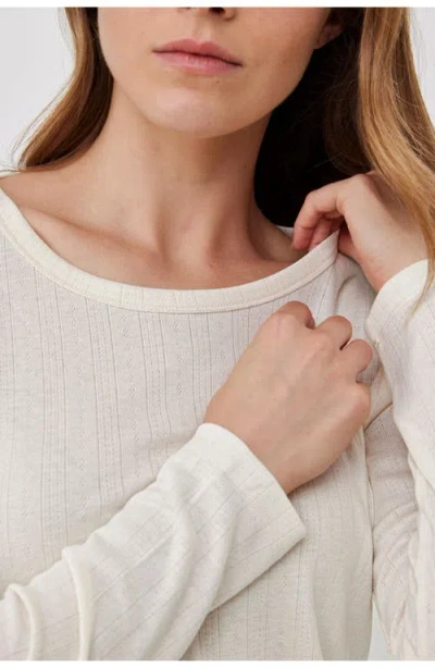 Gottex Beach Life Daydream Pointelle Loungewear Top In White