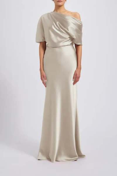 Amsale The Slouch Dress In Gold