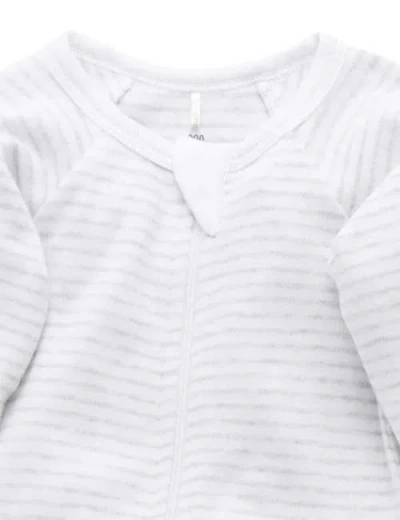 Purebaby 2 Pack Zip Footie In Gray