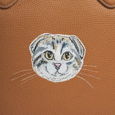 Stoney Clover Lane Hand Painted Pet Face Pittsford Pouchette Crossbody Bag 19 In Black