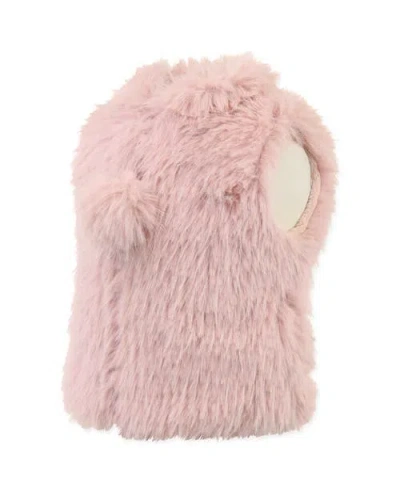 Widgeon Faux Fur Zip Front Vest In Pink