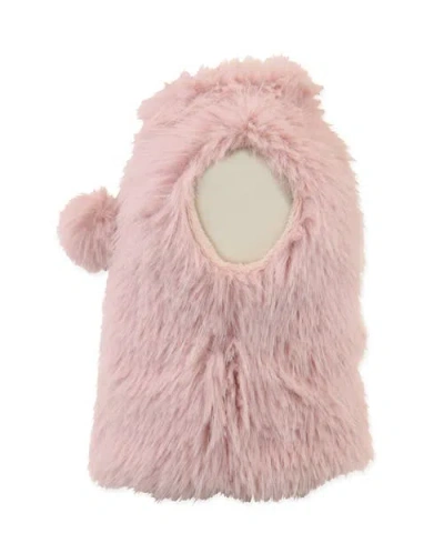 Widgeon Faux Fur Zip Front Vest In Pink